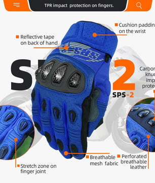 Seibertron Youth SPS - 2/SPS - 5 Unisex Touchscreen Motorcycle Gloves for Road Racing and MTB Sports - Seibertron
