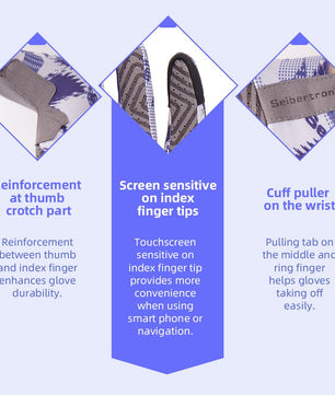 Seibertron Youth S.P.S.G - 1 UPF100+ Sun/UV Protection Touchscreen Glove - Seibertron
