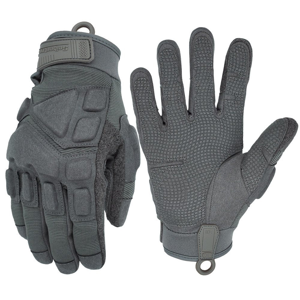 color:Grey | Seibertron S.O.L.A.G 2.0 Full Finger water resistant full finger tactical gloves image 05