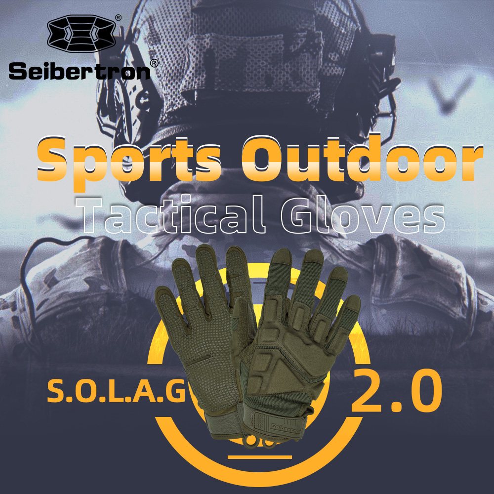 color:Army Green | Seibertron S.O.L.A.G 2.0 Full Finger water resistant full finger tactical gloves image 10