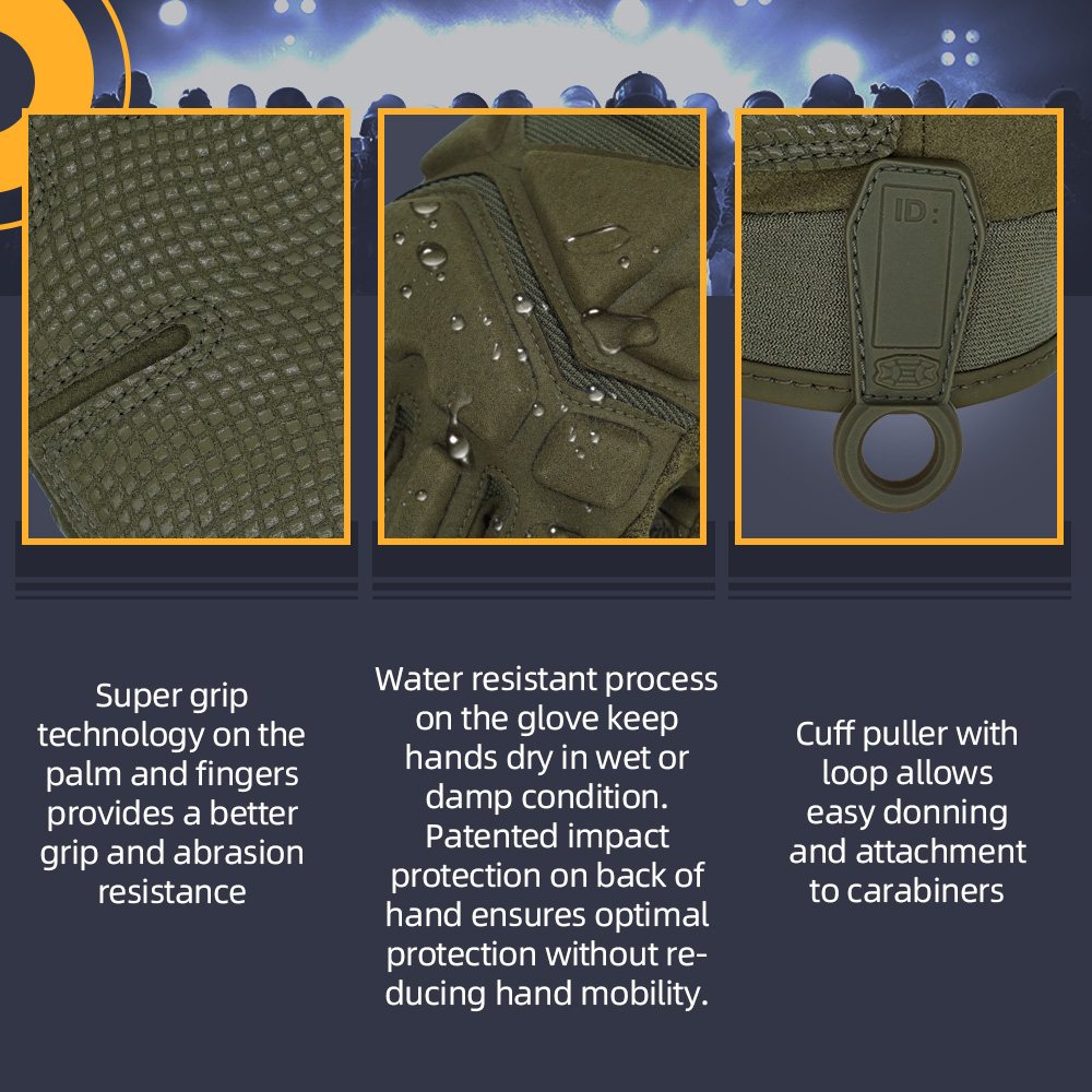 color:Army Green | Seibertron S.O.L.A.G 2.0 Full Finger water resistant full finger tactical gloves image 12