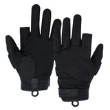 color:Black | Seibertron S.O.L.A.G-HI 2.0 half index finger tactical gloves image 01