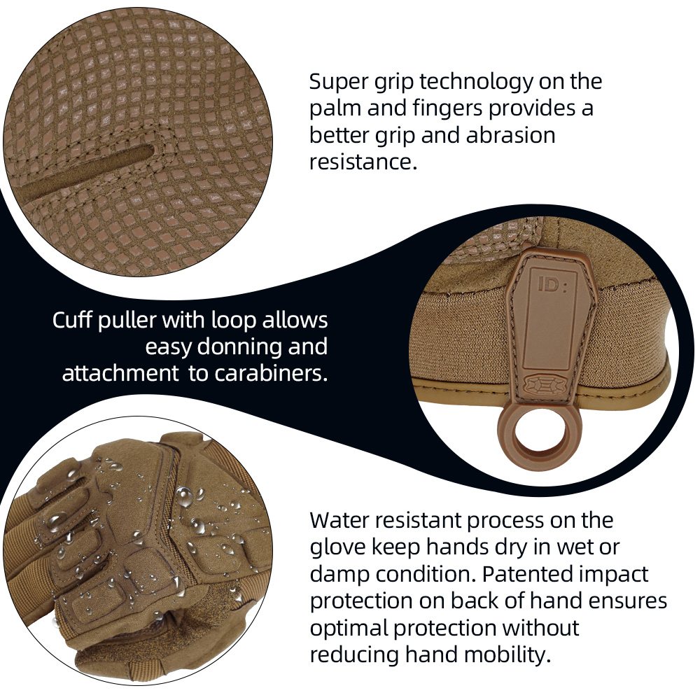 color:Coyote | Seibertron S.O.L.A.G-HI 2.0 half index finger tactical gloves image 17