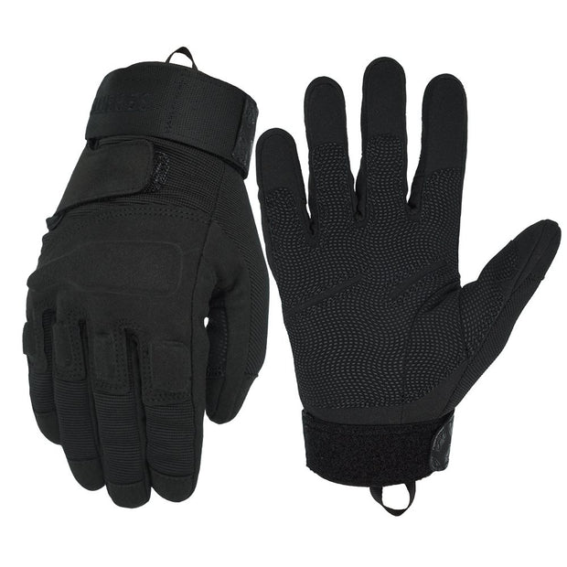 color:Black | Seibertron S.O.L.A.G Tactical Full Finger Gloves water resistant touchscreen tactical full finger gloves image 01