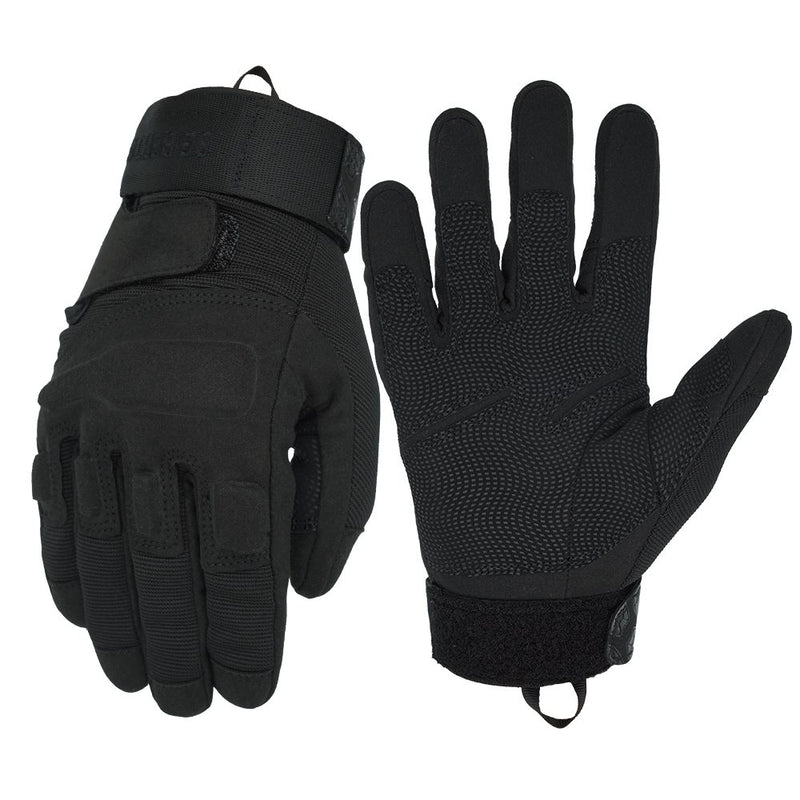 color:Black | Seibertron S.O.L.A.G Tactical Full Finger Gloves water resistant touchscreen tactical full finger gloves image 01