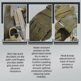 color:Army Green | Seibertron S.O.L.A.G Tactical Full Finger Gloves water resistant touchscreen tactical full finger gloves image 12