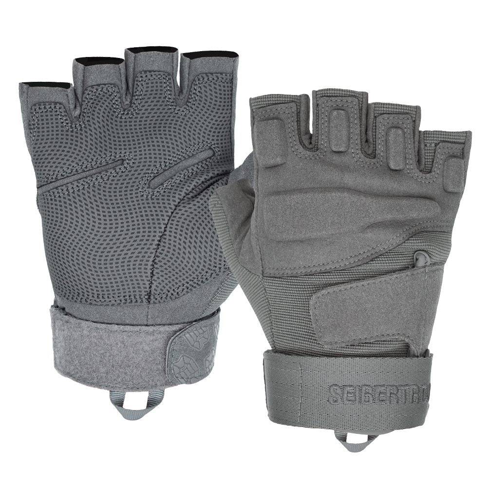 color:Grey | Seibertron S.O.L.A.G Half Finger half finger tactical gloves image 05