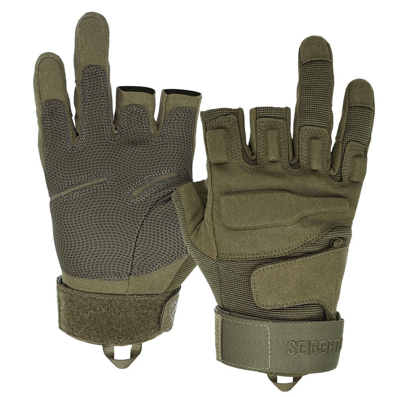 color:Army Green | Seibertron S.O.L.A.G-T three fingerless tactical gloves image 09