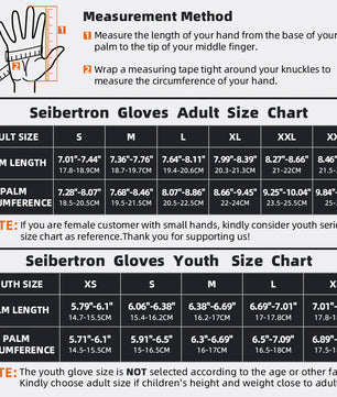 Seibertron Adult SPS-4 Winter Cold Weather Motorcycle Gloves Rainproof Riding with Touchscreen Warm Gauntlet for Men and Women