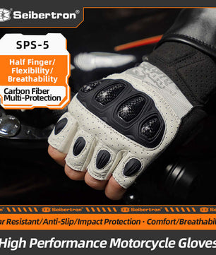 Guantes Seibertron SPS-5 para adultos, sin dedos, para motocicleta, motocross, ciclismo, medio dedo, para MTB y todoterreno