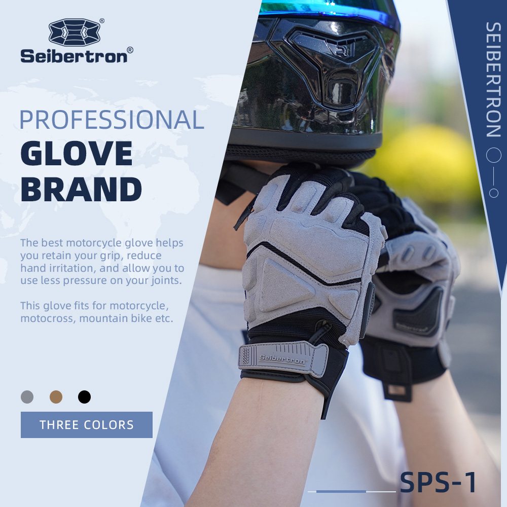 color:Grey | Seibertron SPS-1 full finger touchscreen motorcycle gloves image 05