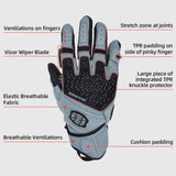 color:Gray | Seibertron SPS-10 breathable anti-slip touchscreen leather motorcycle gloves image 15