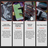 color:Gray | Seibertron SPS-10 breathable anti-slip touchscreen leather motorcycle gloves image 17
