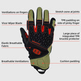 color:Green | Seibertron SPS-10 breathable anti-slip touchscreen leather motorcycle gloves image 20