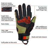 color:Green | Seibertron SPS-10 breathable anti-slip touchscreen leather motorcycle gloves image 21