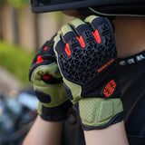 color:Green | Seibertron SPS-10 breathable anti-slip touchscreen leather motorcycle gloves image 23