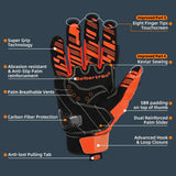 color:Orange | Seibertron SPS2 Plus summer motorcycle gloves with carbon fiber knuckle protection image 15
