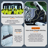 color:White | Seibertron SPS2 Plus summer motorcycle gloves with carbon fiber knuckle protection image 10