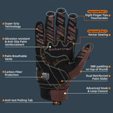 color:Brown | Seibertron SPS2 Plus summer motorcycle gloves with carbon fiber knuckle protection image 39