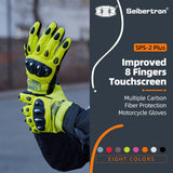 color:Yellow | Seibertron SPS2 Plus summer motorcycle gloves with carbon fiber knuckle protection image 43
