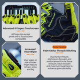 color:Yellow | Seibertron SPS2 Plus summer motorcycle gloves with carbon fiber knuckle protection image 46