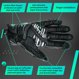 color:Black | Seibertron SPS-3 motorcycle riding gloves for BMX ATV MTB and road riding image 03