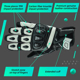 color:White | Seibertron SPS-3 motorcycle riding gloves for BMX ATV MTB and road riding image 06