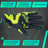 color:FL Yellow | Seibertron SPS-3 motorcycle riding gloves for BMX ATV MTB and road riding image 15