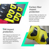 color:FL Yellow | Seibertron SPS-3 motorcycle riding gloves for BMX ATV MTB and road riding image 16