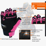 color:Pink | Seibertron SPS-5 half finger motorcycle gloves image 19