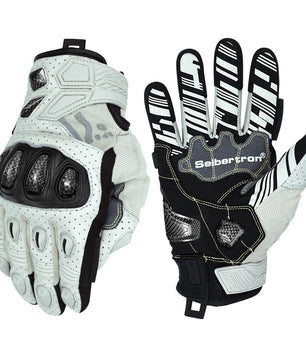 Seibertron SPS-7W waterproof motorcycle gloves in White