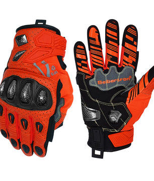 Seibertron SPS-7W waterproof motorcycle gloves in Fluorescent Orange