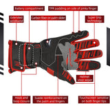 color:Red | Seibertron Rechargeable Heated Gloves waterproof windproof heated gloves for winter outdoor use image 03
