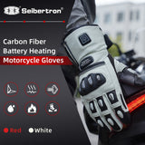 color:White | Seibertron Rechargeable Heated Gloves waterproof windproof heated gloves for winter outdoor use image 07