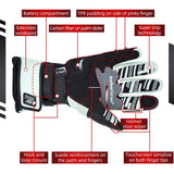 color:White | Seibertron Rechargeable Heated Gloves waterproof windproof heated gloves for winter outdoor use image 09