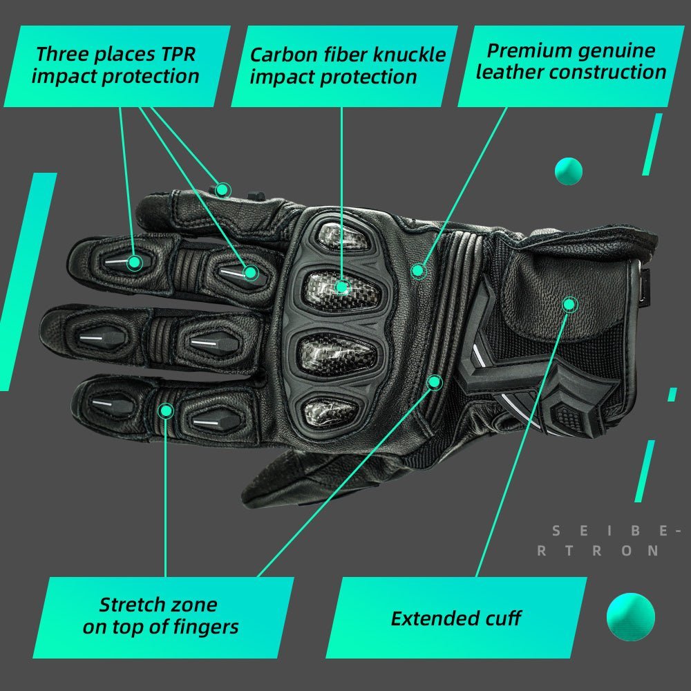 Touchscreen motorcycle gloves compatible with mobile devices