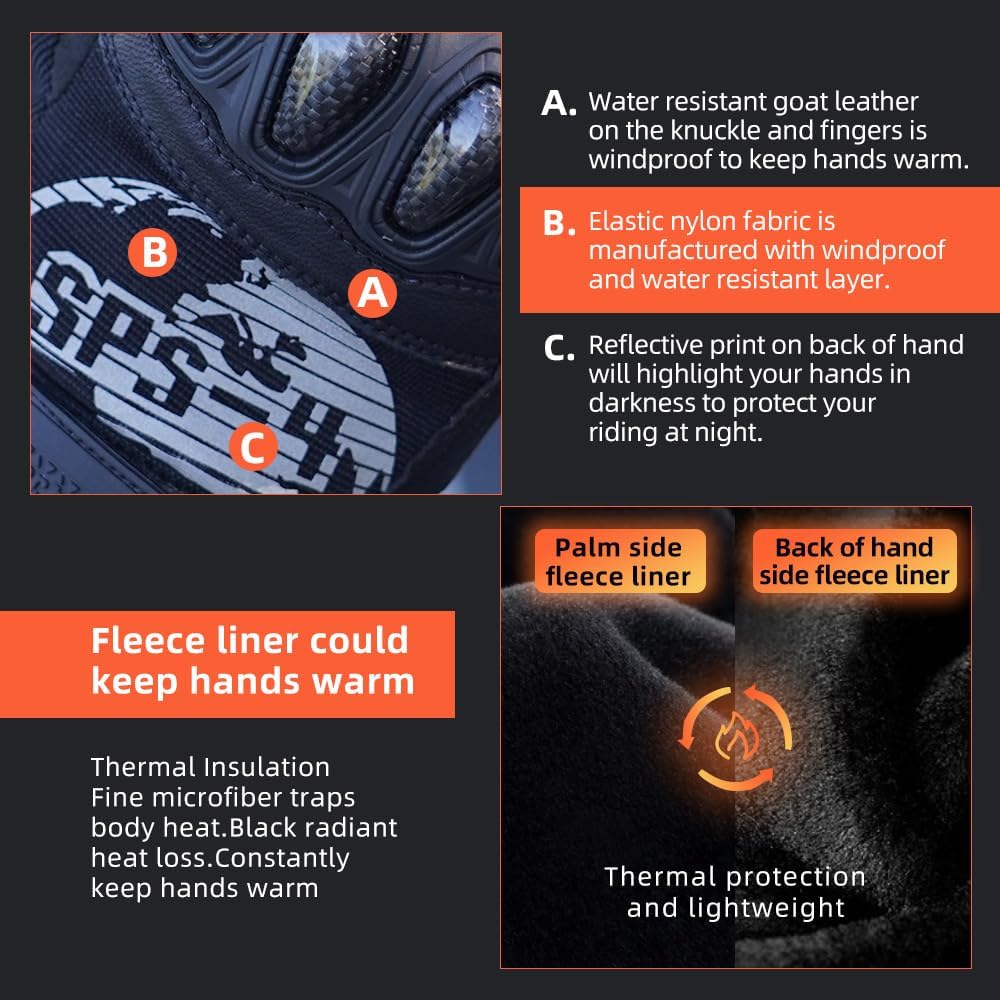 Warm gloves designed for winter bike riding