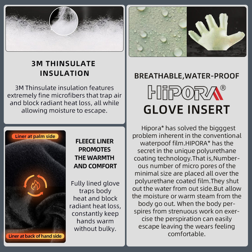 Waterproof motorcycle gloves for all-weather riding