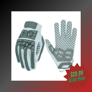 White lineman gloves for football play