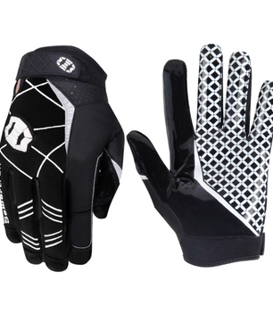 Football gloves designed for wide receiver positions