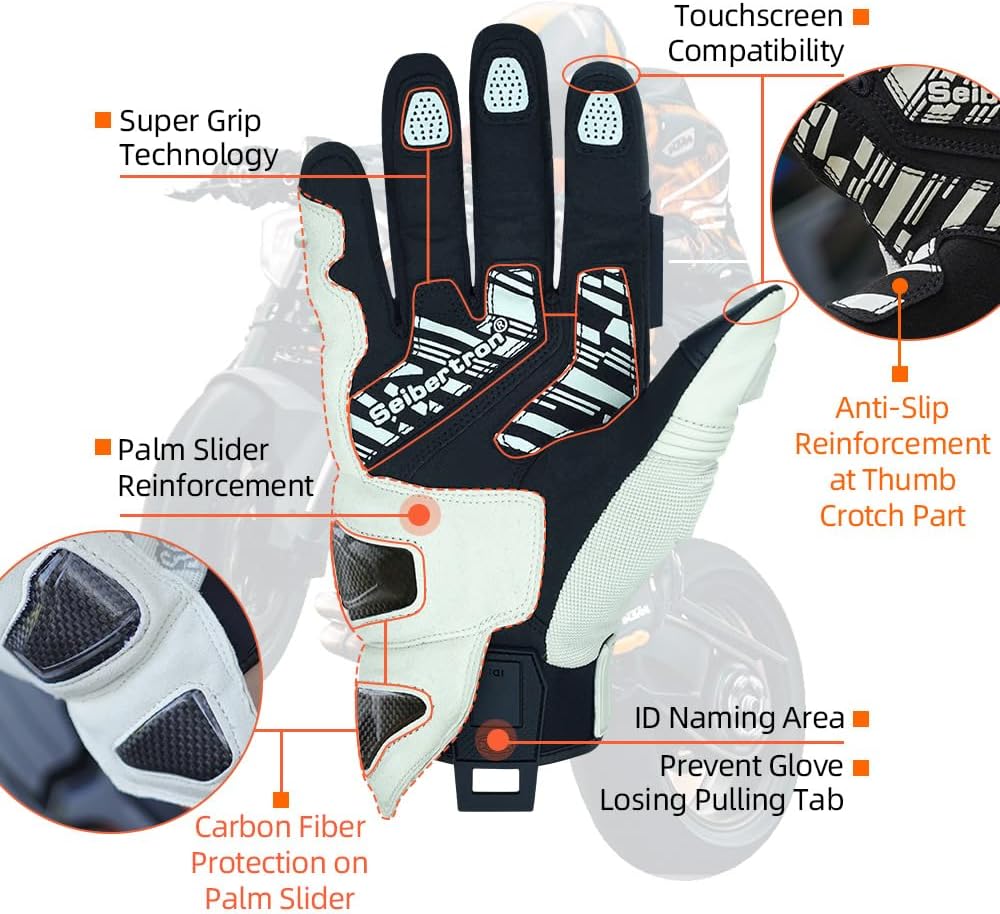 Winter biker gloves designed for cold riding