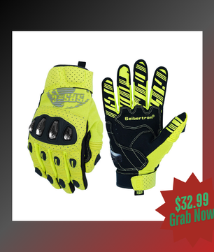 yellow motorcycle gloves