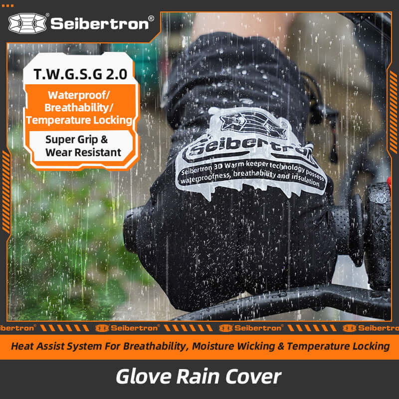 Seibertron Waterproof Windproof Motorcycle Glove Rain Cover