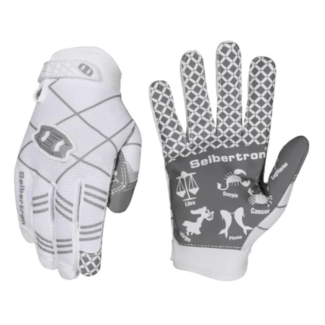 Youth football gloves designed for training and competition