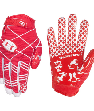 Youth WR gloves designed for receiver positions