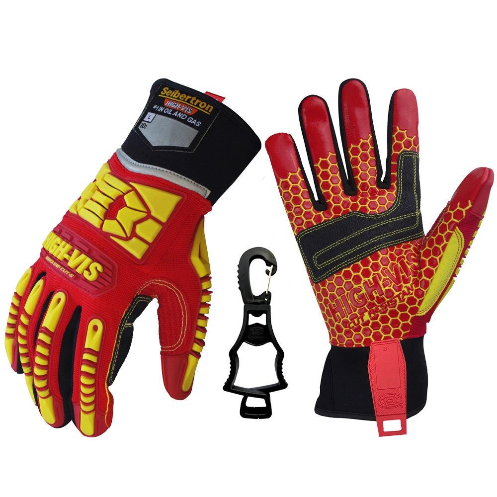 Seibertron HIGH-VIS HRC5 Rigger Excellent Grip Cut5 Handyman/Boxer Work Gloves Abrasion Resistant Oil & Gas Drilling Safety Impact Protection Gloves CE EN388 4542