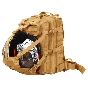 Motorcycle helmet holder for backpack hotsell