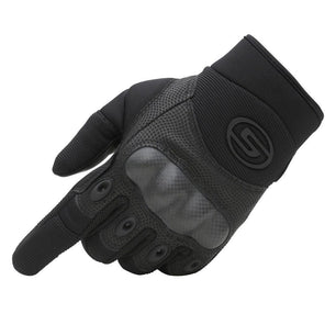 Seibertron Carbon Fiber Hard Knuckle Sheepskin Palm Motorcycle Gloves