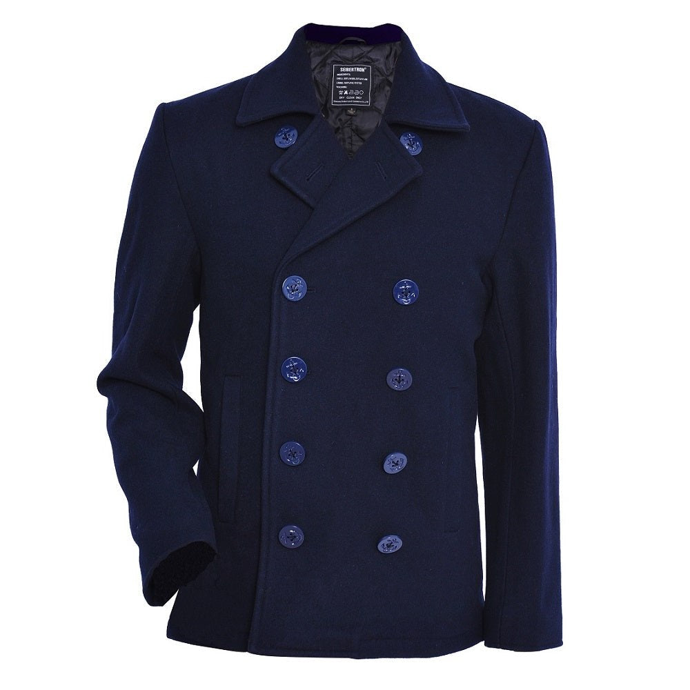 Mens navy blue peacoat best sale