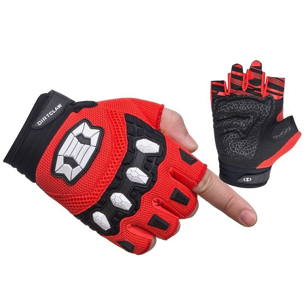 red motocross gloves
